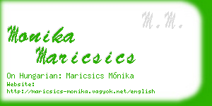 monika maricsics business card