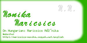 monika maricsics business card